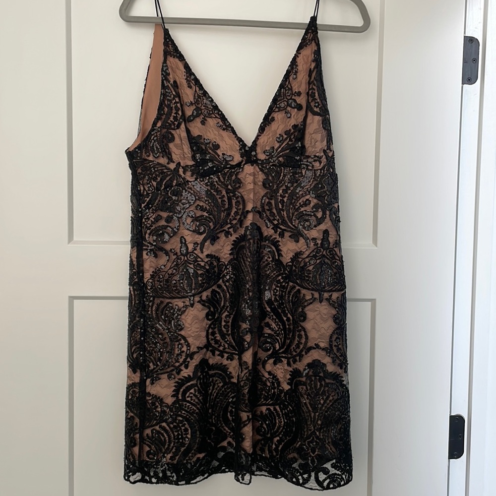 Free People Black & Nude Evening Dress